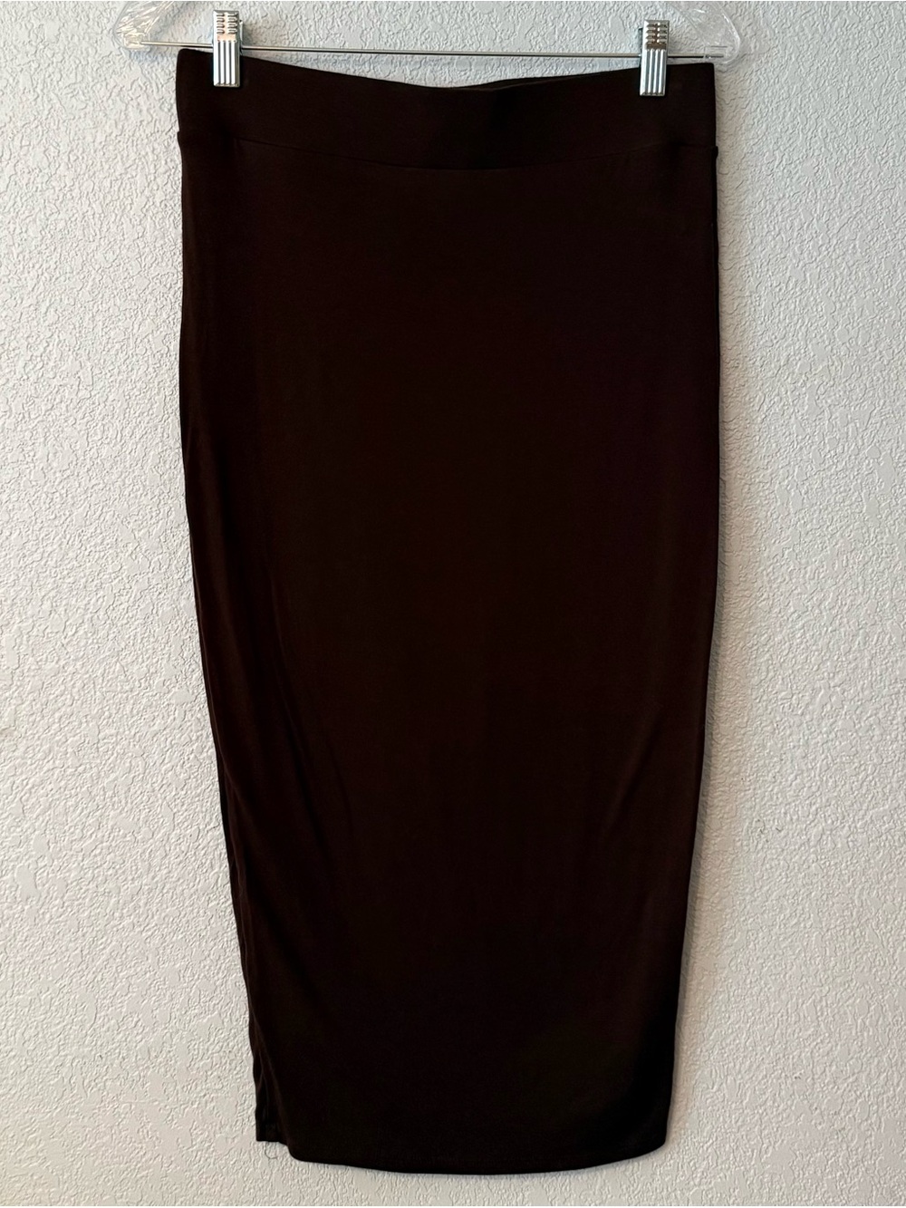 Bar III Brown High-Waist Midi Pencil Skirt